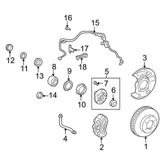 Toyota OE - Front Suspension - Brake Components (Base / SR5 RWD)