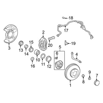 Toyota OE - Front Suspension - Brake Components (4WD)