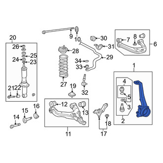 Toyota OE - Front Left Steering Knuckle