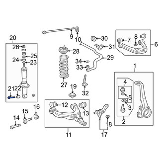 Toyota OE - Suspension Strut Bolt