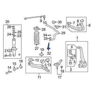 Toyota OE - Front Suspension Stabilizer Bar Link