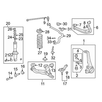 Toyota OE - Front Suspension - Suspension Components (RWD)