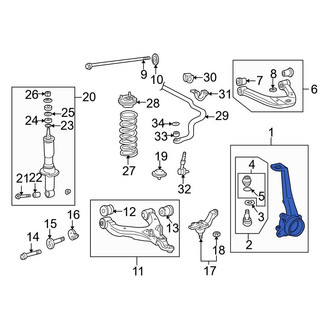 Toyota OE - Front Left Steering Knuckle