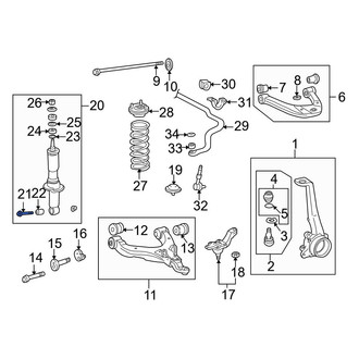 Toyota OE - Suspension Strut Bolt