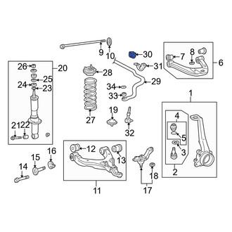 Toyota OE - Front Suspension Stabilizer Bar Bushing