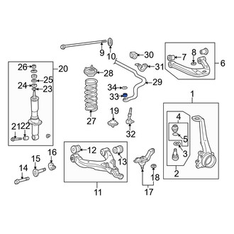 Toyota OE - Front Suspension Stabilizer Bar Link Bushing