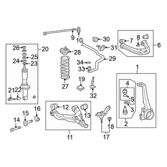 Toyota OE - Front Suspension - Suspension Components (4WD)