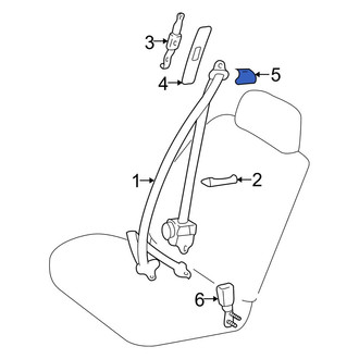 Toyota OE - Rear Left Seat Belt Anchor Plate Cover