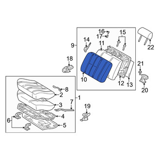 Toyota OE - Center Left Seat Back Cushion Cover