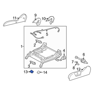 Toyota OE - Left Outer Seat Track Cover