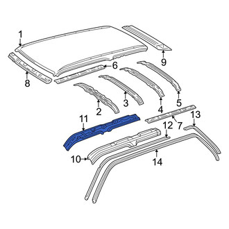Toyota OE - Left Inner Roof Side Rail