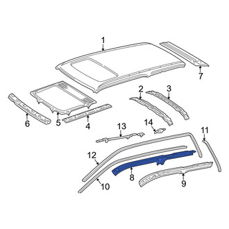 Toyota OE - Left Outer Roof Side Rail