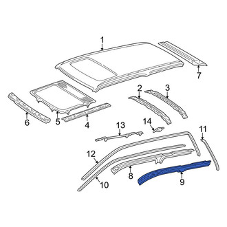 Toyota OE - Left Inner Roof Side Rail