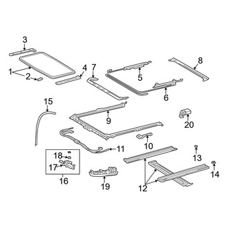 Toyota OE - Roof - Sunroof (With Sunroof), (Limited / SR5)