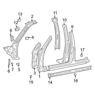 Toyota OE - Pillars, Rocker & Floor - Center Pillar & Rocker