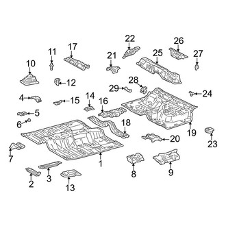 Toyota OE - Pillars, Rocker & Floor - Floor & Rails