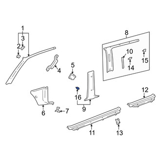 Toyota OE - Body B-Pillar Trim Panel Clip