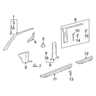 Toyota OE - Pillars, Rocker & Floor - Interior Trim