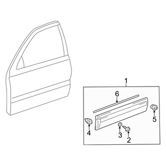 Toyota OE - Front Door - Exterior Trim