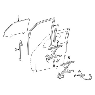 Toyota OE - Front Door - Glass & Hardware