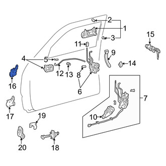Toyota OE - Front Left Lower Door Hinge