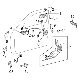 Toyota OE - Left Door Lock Rod Clip