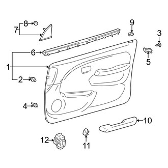 Toyota OE - Front Door - Interior Trim (Manual Windows)