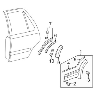 Toyota OE - Rear Door - Exterior Trim
