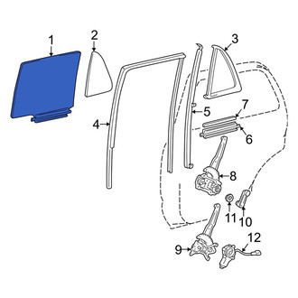 Toyota OE - Front Left Door Glass