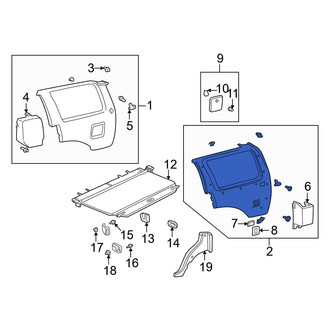 Toyota OE - Rear Left Interior Quarter Panel Trim Panel