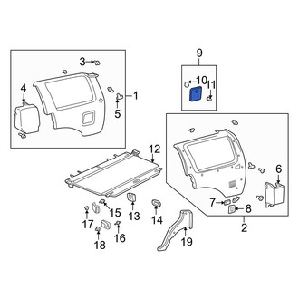 Toyota OE - Rear Interior Quarter Panel Trim Panel Access Cover