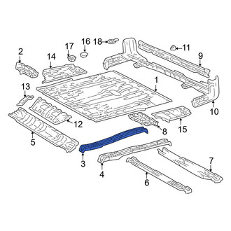 Toyota OE - Rear Right Floor Side Rail