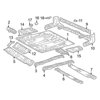 Toyota OE - Rear Body & Floor - Floor & Rails