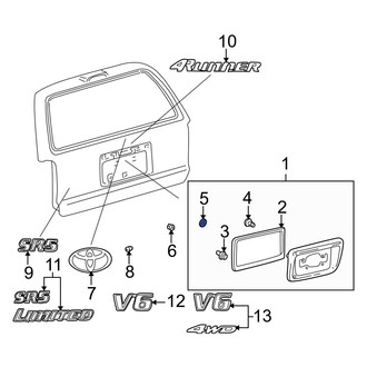 Toyota OE - License Plate Light Panel Grommet