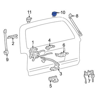 Toyota OE - Rear Right Liftgate Hinge