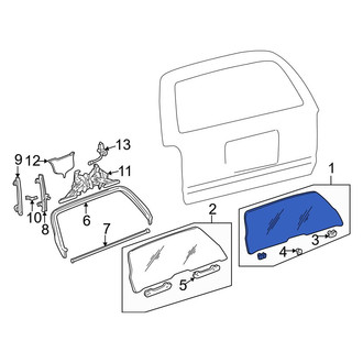 Toyota OE - Rear Liftgate Glass