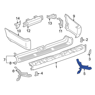 Toyota OE - Rear Right Bumper Face Bar Bracket