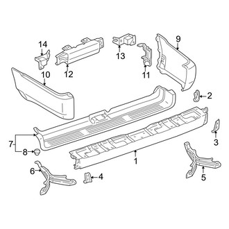 Toyota OE - Rear Bumper - Bumper & Components