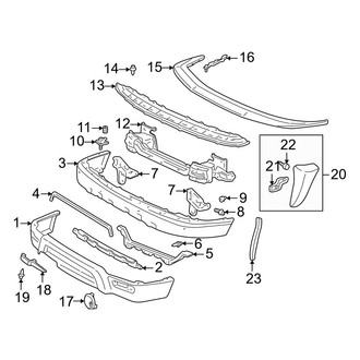 Toyota OE - Front Bumper - Bumper & Components