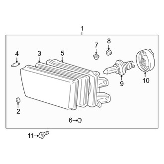 Toyota OE - Front Lamps - Headlamp Components