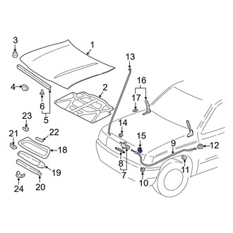 Toyota OE - Hood Prop Rod Retainer