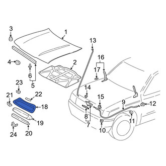 Toyota OE - Front Hood Scoop