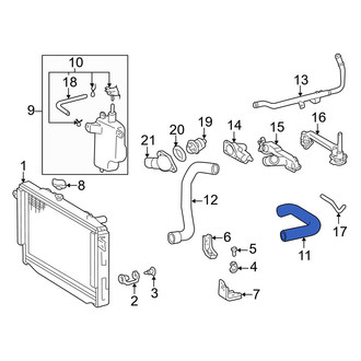 Toyota OE - Upper Radiator Coolant Hose