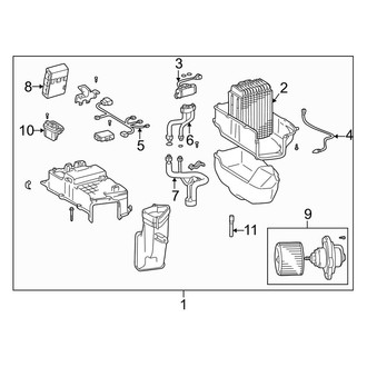 Toyota OE - Air Conditioner & Heater - Evaporator Components (Rear)