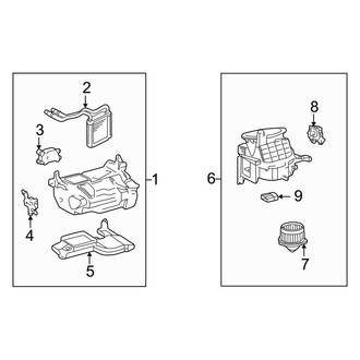 Toyota OE - Air Conditioner & Heater - Heater Components (Front)