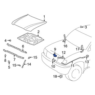 Toyota OE - Front Hood Lock