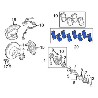 Toyota OE - Front Disc Brake Pad Shim Kit