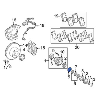 Toyota OE - Front Inner Axle Nut Washer