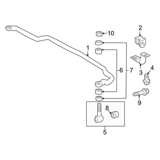 Toyota OE - Front Suspension - Stabilizer Bar & Components