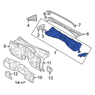 Toyota OE - Cowl Grille Panel